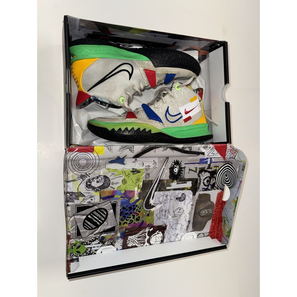 Nike Shoes Kyrie 7 Visions 2021 Size 8.5 9.5‎ DC9122 001 Sneaker With Box